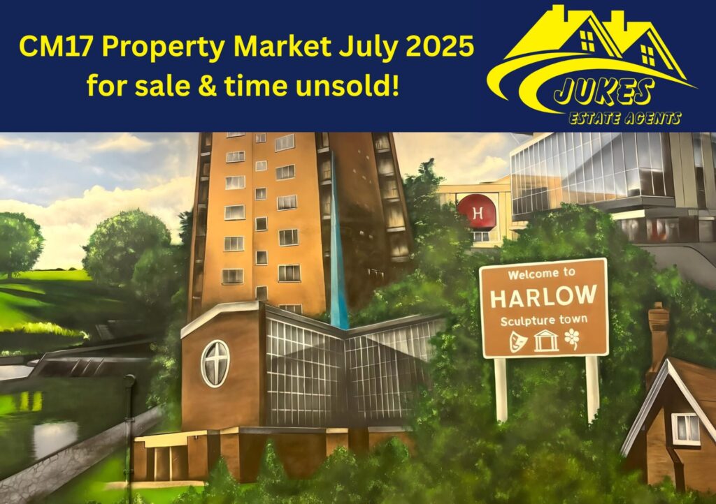 CM17 July 2025 property for sale and time unsold