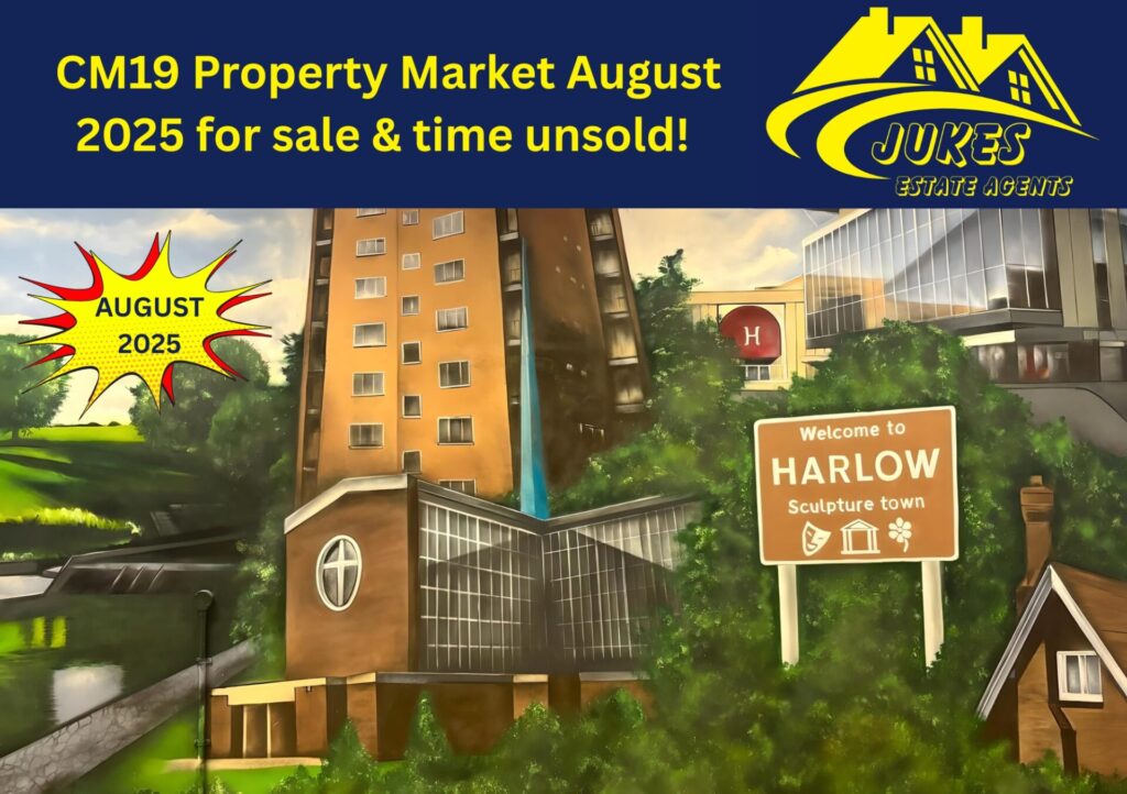 CM19 August 2025 property for sale and time unsold