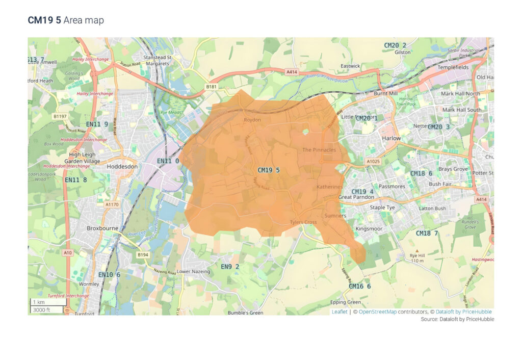 Cm Postcode Ap Harlow postcodes sectors CM19 5 - Jukes Estate Agents Harlow