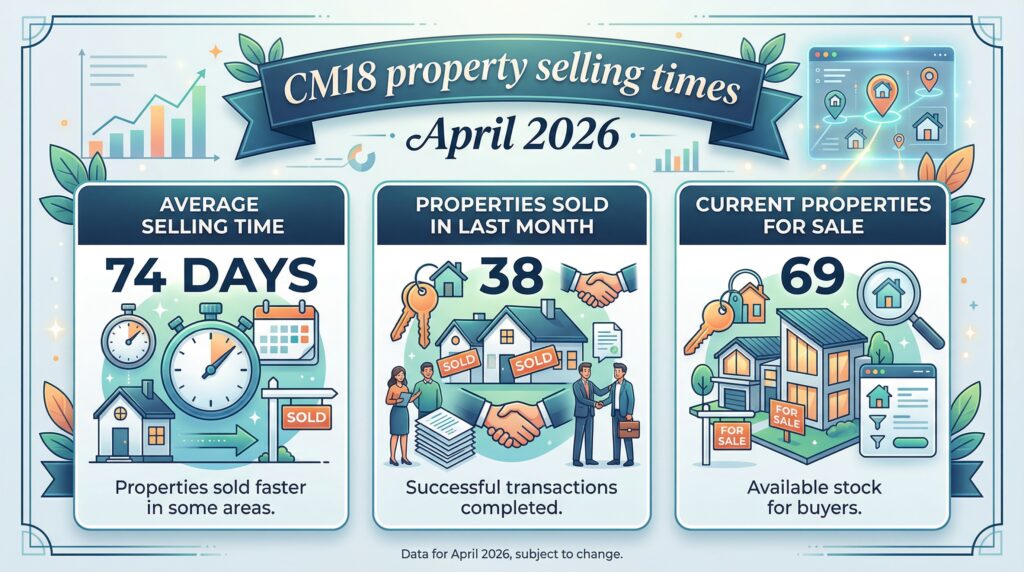 CM18 selling times April 2026