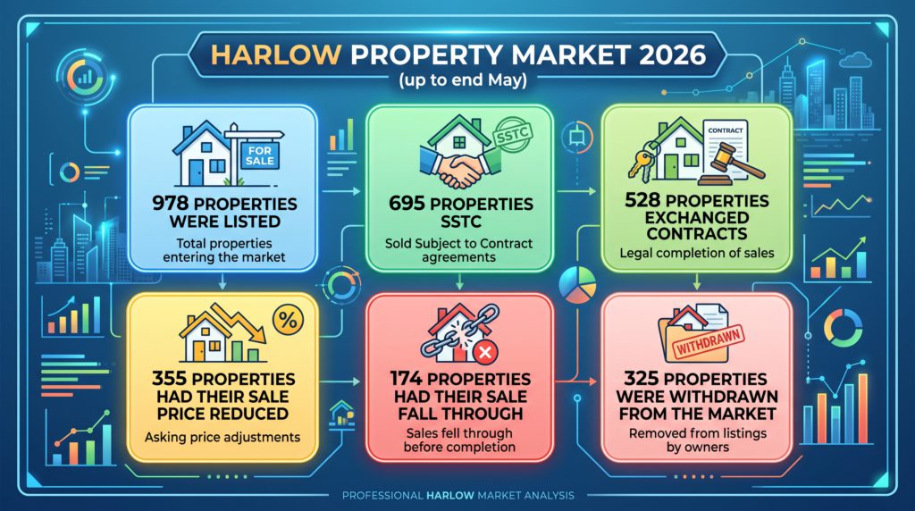 Harlow property market 2026 (Jan 1st - 31st May) overview
