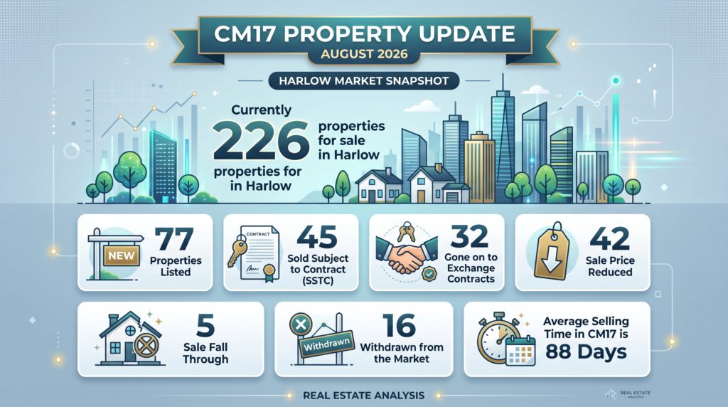 CM17 property market overview August 2026