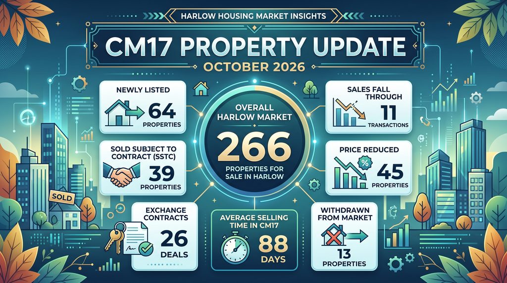 CM17 property market overview October 2026